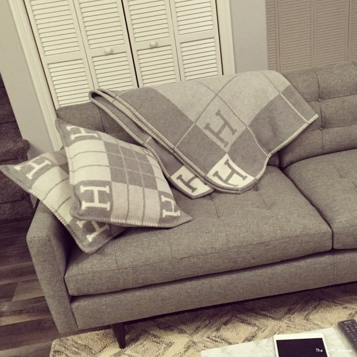 WOOL THROW BLANKET STRIPE HERMES 0723